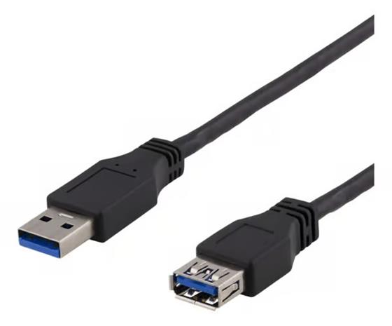 Deltaco USB3-241 - USB extension cable - USB Type A to USB Type A - 1 m