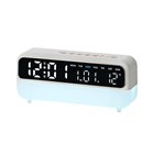 Digitaalinen herätyskello yövalolla / LED-kello USB-latauksella / kaksi herätystä - Valkoinen