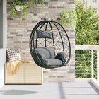 vidaXL Riippuva munatuoli polyrottinki 91 x 54,5 x 107 cm Antrasiitti