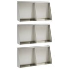 vidaXL Pato 6 kpl 40 x 12 x 50 cm Ruostumaton teräs Hopea