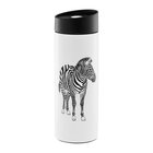 Ambition termomuki Animal Zebra, 0,35 l, valkoinen/musta