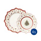 Villeroy & Boch Toy's Delight Lautanen 8 Kpl:n Pakkaus - Joululautaset Posliini Valkoinen - 14-8585-9015