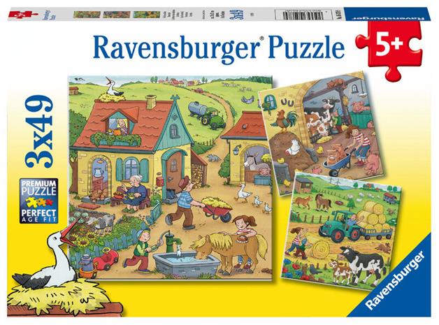 Ravensburger On The Farm 3x49p
