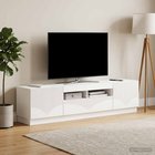 vidaXL LED TV-kaappi HOORN 3 kpl valkoinen Tekninen puu