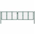 vidaXL Puutarhan portti teräs 400x125 cm vihreä