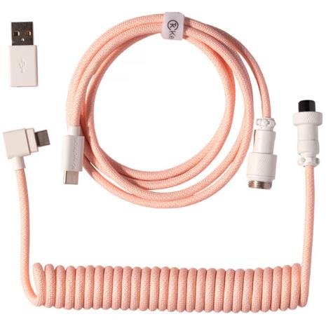 Keychron Coiled Aviator Cable Angled 8K, näppäimistön kierrekaapeli
