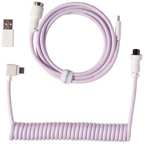 Keychron Coiled Aviator Cable Angled 8K, näppäimistön kierrekaapeli