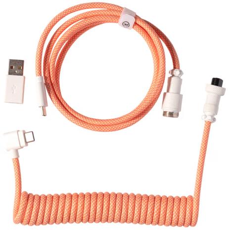 Keychron Coiled Aviator Cable Angled 8K, näppäimistön kierrekaapeli