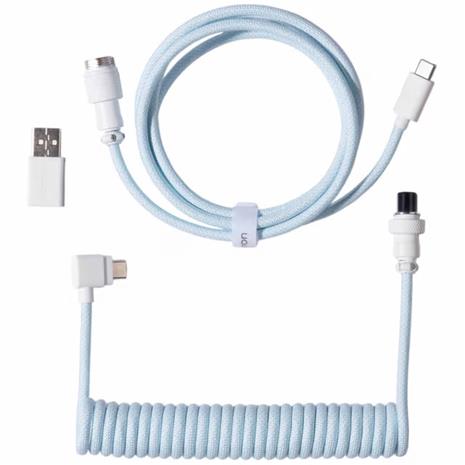 Keychron Coiled Aviator Cable Angled 8K, näppäimistön kierrekaapeli