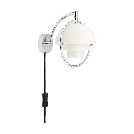 GUBI Multi-Lite seinälamppu Valkoinen kromi