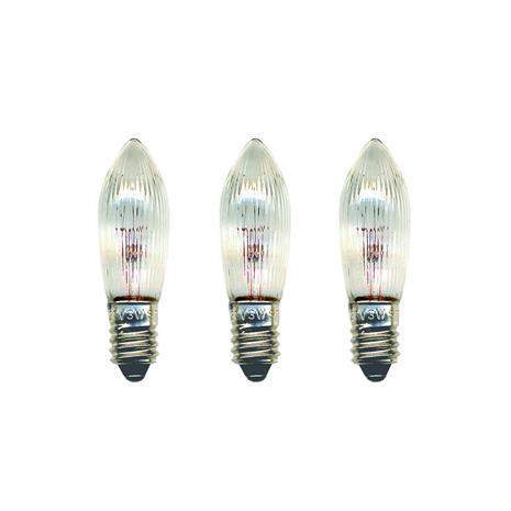 Vaihtolamppu E10 3W 3-pack 3 kpl