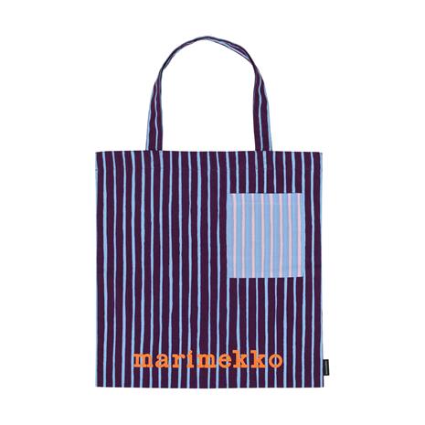 Marimekko Piccolo kangaskassi Lila, taskulla, 43x44
