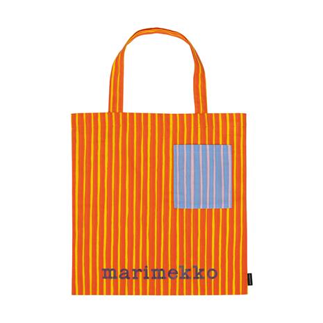 Marimekko Piccolo kangaskassi Oranssi, taskulla, 43x44