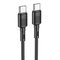 Kaapeli USB Hoco X83 60W Type-C to Type-C 1.0 m musta – kuva 1