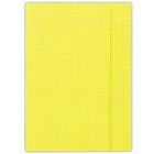 Donau A4 pahvikansio kuminauhalla, 400g, keltainen ruudullinen