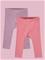 Pippi Leggingsit 2-pack, Dusty Rose, 80 – kuva 2