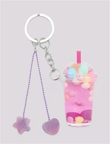 Mango Charms Key Ring - Pink - ONE SIZE
