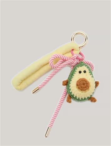 Mango Avocado Charm Keyring - Yellow - ONE SIZE