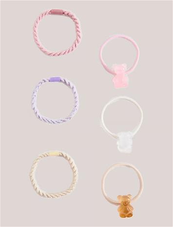 Mango Pack 6 Hair Ties - Beige - ONE SIZE