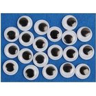 Koristeelliset liikkuvat silmät 8mm, 24 kpl. paahtamiseen