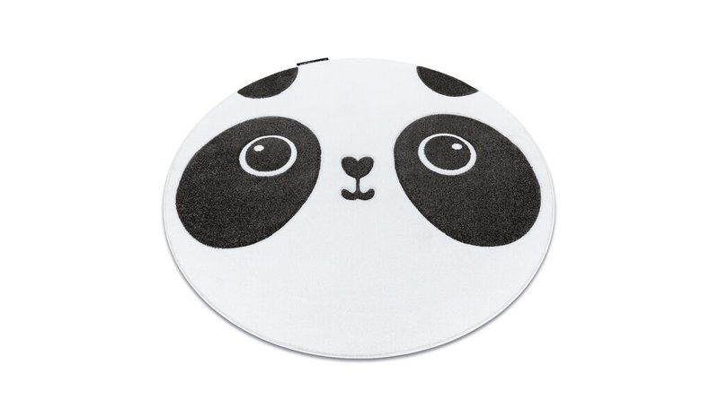 Matto Petit Panda Pyöreä, valkoinen