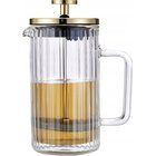 Lasinen kahvi- ja teekannu ranskalainen puristin 600ml