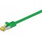 Patchcord Cat 7 S/ftp Pimf 0,25m vihreä, Rj45 Cat 6a – kuva 1