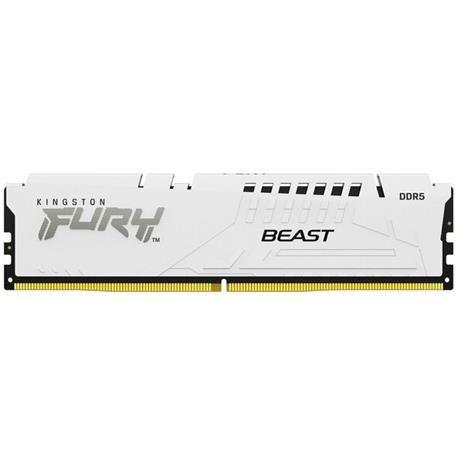 Kingston FURY Beast DDR5-6000 - 16GB - CL36 - Single Channel (1 pcs) - AMD EXPO - Valkoinen