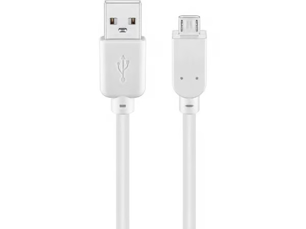 Pro USB-A <-> USB Micro-B - 5m - Valkoinen