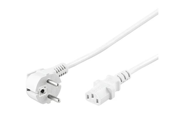 Pro Power cable C13 1x90° - Valkoinen - 1.5 m