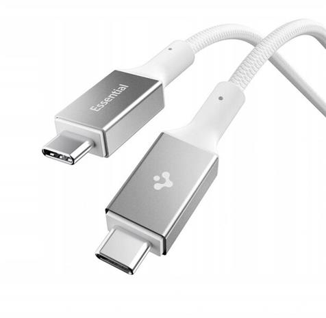 Spigen Essential USB C to USB C 100W Fabric Cable - white EB10015CC