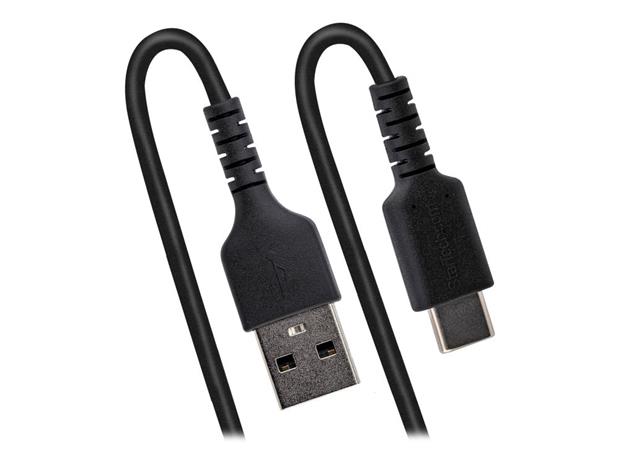 StarTech.com 3ft (1m) USB C Charging Cable Coiled Heavy Duty Fast Charge & Sync USB-C Cable