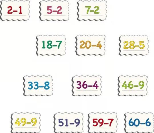 Vähennyspalapeli, Subtra-Puzzle - Larsen