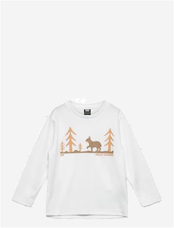 Helly Hansen K Hh Tech Graphic Ls Top - White - 122