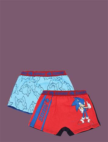 Sonic Boxer Alushousut 2-pack, Moniväriset, 122
