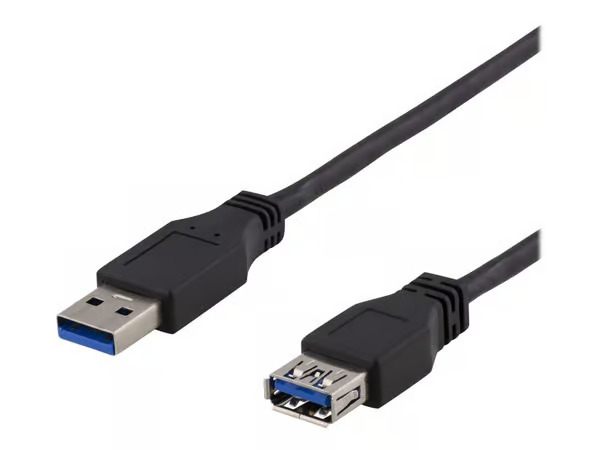 Deltaco USB3-241 - USB extension cable - USB Type A to USB Type A - 1 m