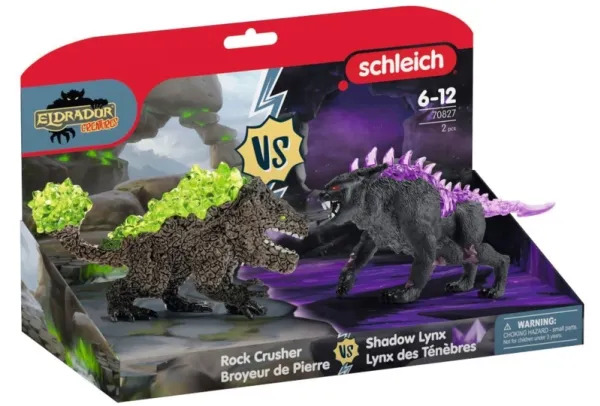 Schleich Shadow lynx vs. Rock crusher