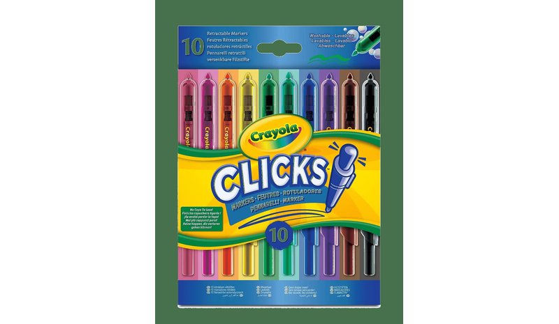 Crayola Clicks Retractable Markers 10 Pcs