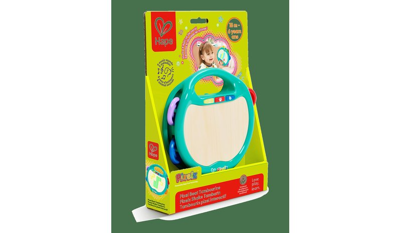 Hape Pixelz Shake & Tap Tambourine