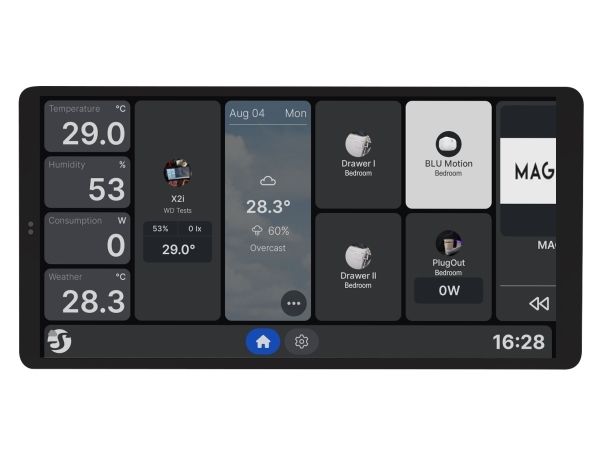 Shelly Wall Display X2i 6.95" Smart Home Control Panel Black