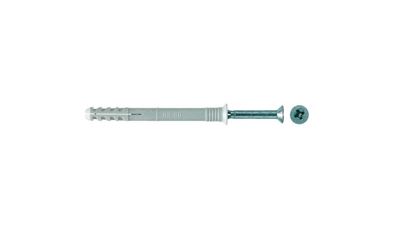 Nailonitappi ruuvilla Fischer Hammerfix; 8x100/60 mm; 50 kpl. – kuva 1/2