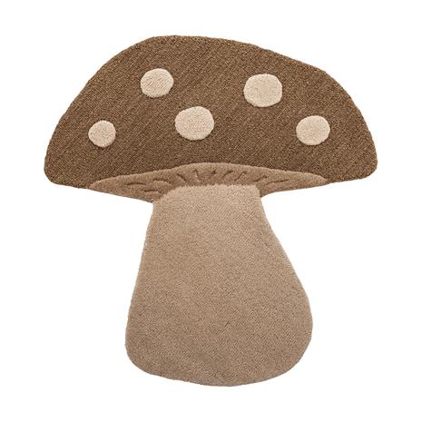 Bloomingville MINI - Mushroom Rug - Brown - Wool – kuva 2/5