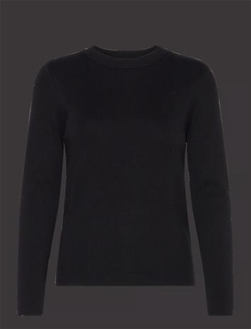 OBJECT Objester Sli L/S Knit Pullover Noos - BLACK - XS