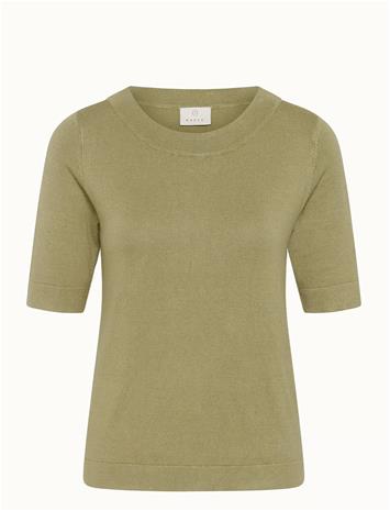 KAFFE Kalizza Boatneck Solid Pullover - ALOE - S