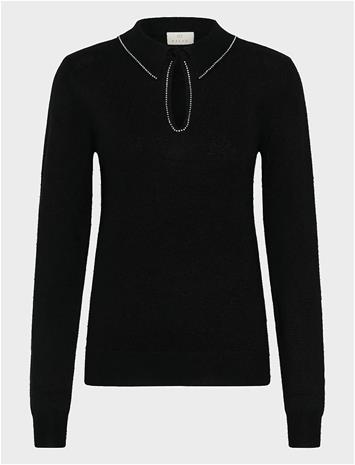 KAFFE Kajada Polo Pullover - BLACK DEEP - S
