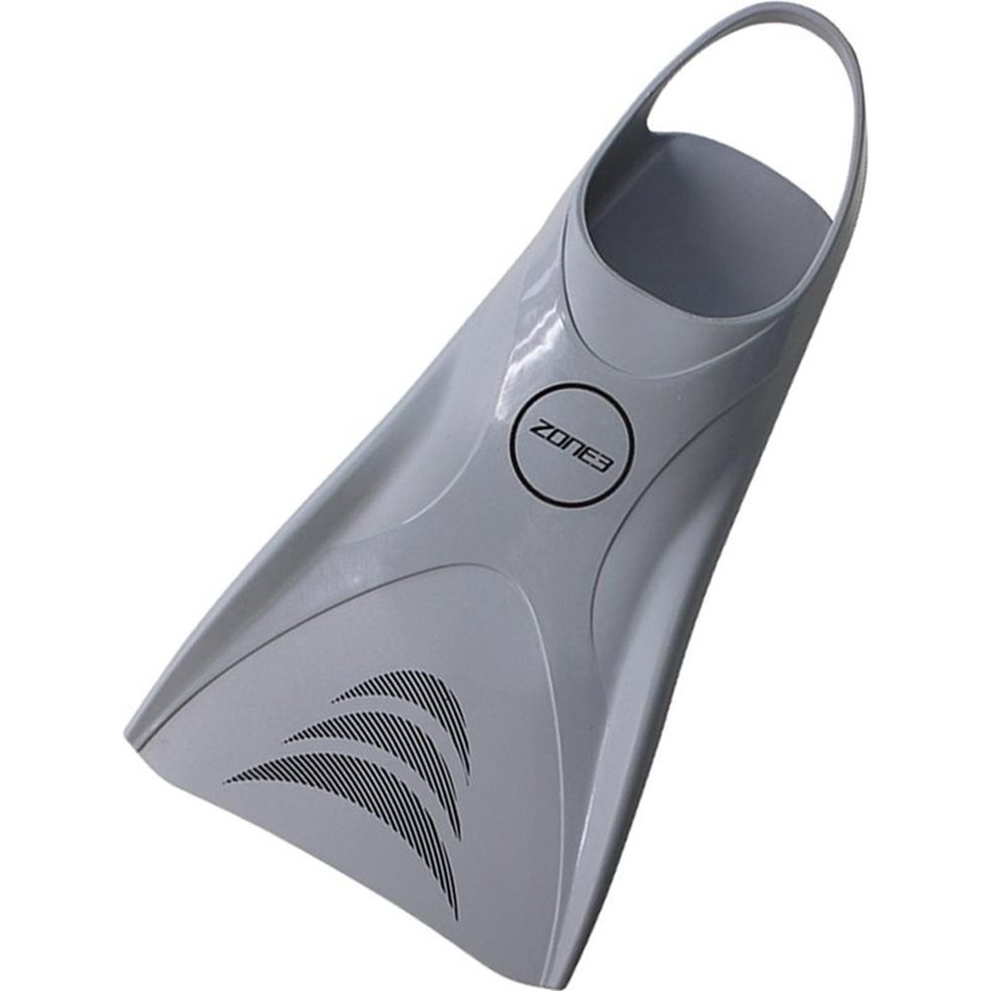 Zone3 Silicone V-Flex Ergo Swim Training Fins Silver - L