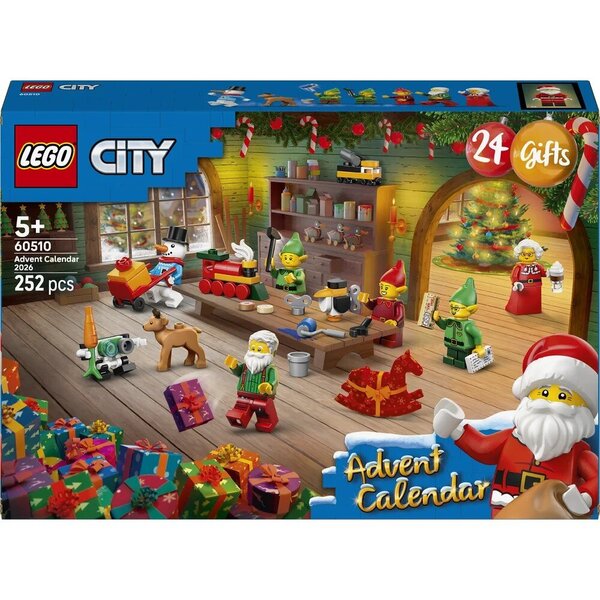 LEGO® City vuoden 2026 joulukalenteri Joulupukin työpaja 60510