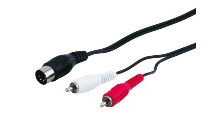 Pro DIN 5 pins m - 2xRCA m - 1.5m