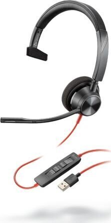 Poly Blackwire 3310 -monokuuloke, musta