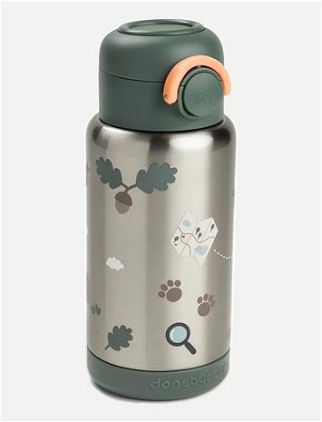 Done by Deer - Insulated straw bottle Tiny trails - Green - 340 ml – kuva 4/7